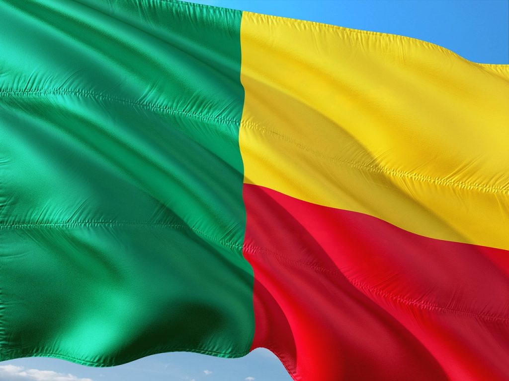 flag, benin, banner